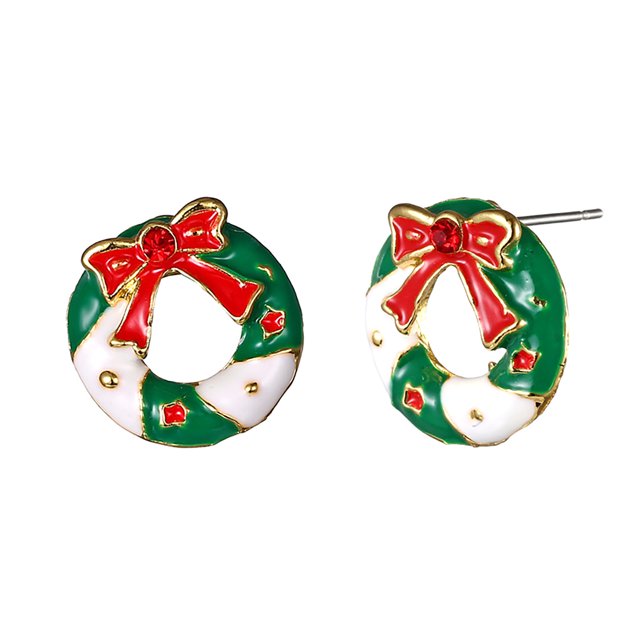Pendientes de Navidad de dibujos animados de moda para mujer Pendientes de campana de Santa Wmkox8yi sjalhkljlk4515