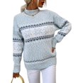 thumbnail image 4 of UZMOG Sweaters for Women, Women's Sweaters Casual Knitted Pullover Sweaters Long Sleeve Mock Neck Tops, Fall Winter Fashion Clothing, 4 of 5