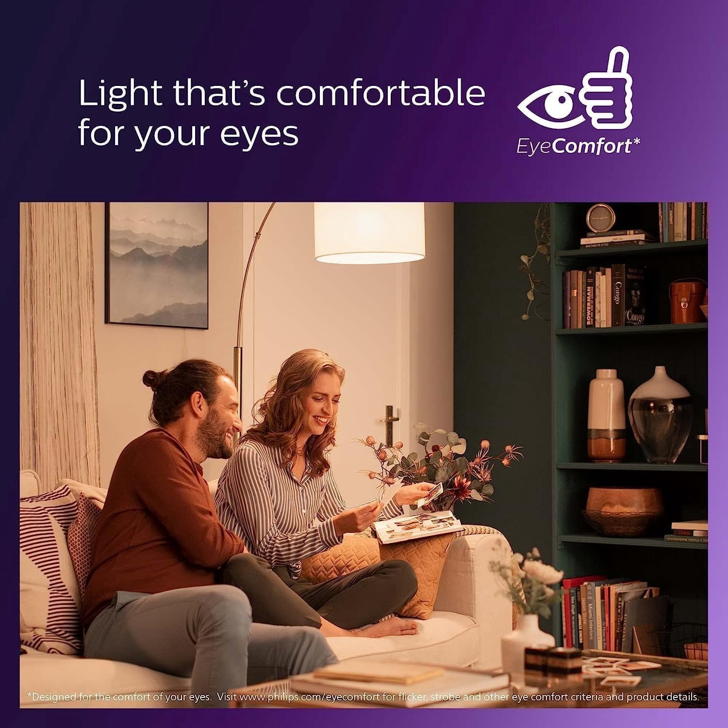 Philips LED A19 Ultra Definition Dimmable LED Light Bulbs - Flicker-Free 100w Light Bulbs with EyeComfort Technology - Soft White 2700K Lightbulb - 1500 Lumen - E26 Base - 8 Pack