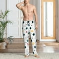 thumbnail image 5 of Uemuo Turtles And Corals Pattern Men's Wide Leg Palazzo Lounge Pants with Pockets Light Weight Loose Comfy Casual Pajama Pants-, 5 of 9
