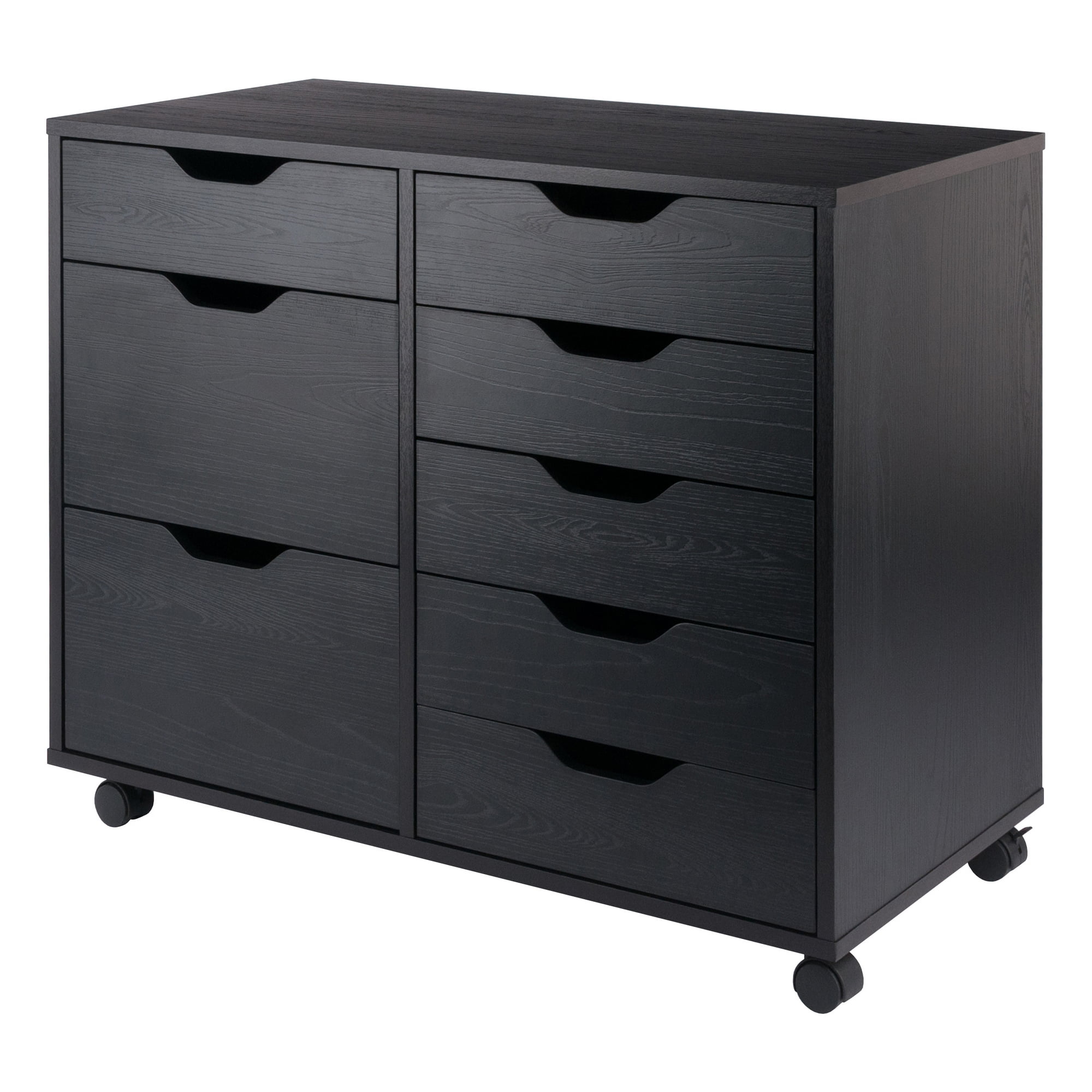 Winsome Halifax 3-Pc Multi-Drawer Storage Cabinet Set 20395, Black