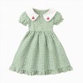 thumbnail image 1 of gdxvjhbj Robe Fluide pour Fille Robe de Concours pour Bébé Fille Robes en Dentelle Brodée Robe pour Tout-Petit 4T 5T (Bleu, 4-5 Ans), 1 of 9
