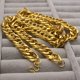 thumbnail image 3 of 2 cadenas doradas falsas, collares decorativos para hombre, collares únicos de estilo hip-hop., 3 of 6