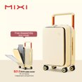 thumbnail image 1 of Mixi, nuevo diseño, maleta con asa ancha, equipaje de mano para hombre, cubierta de carrito de viaje para mujer, cabina de 20 pulgadas, marco de aluminio para PC M9275, 1 of 4