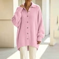 thumbnail image 5 of QIYAGBSA Soft Cardigan Sweaters for Women Ribbed Knit Button Down Lapel Collar Loose Mid Length Long Sleeve with Pockets Fall Winter Layer, 5 of 7