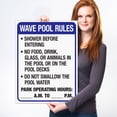 thumbnail image 2 of Florida Wave Pool Rules Sign, Complies With State Of Florida Pool Safety Code, 18x24 Corrugated Plastic, 2 of 7