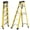 Yellow, variant on Fiberglass Step Ladder, Single-Sided Insulated Stepladder with Non-Slip Steps, Heavy Duty Ladder 300 lbs Capacity for Home and Work Use