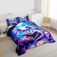 thumbnail image 3 of Castle Fairy Cute Sea Axolotl Full Size Comforter Sets,Cartoon Ocean Animal Bedding Sets, 3 of 8