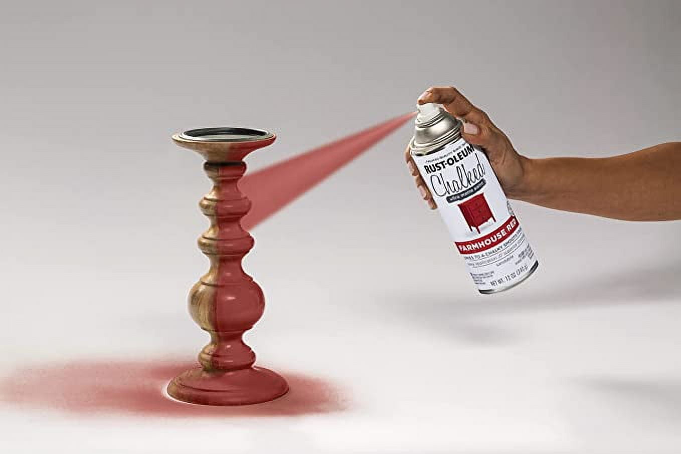 2Pc Rust-Oleum 329193 Chalked Ultra Matte Paint, Farmhouse Red, 12"