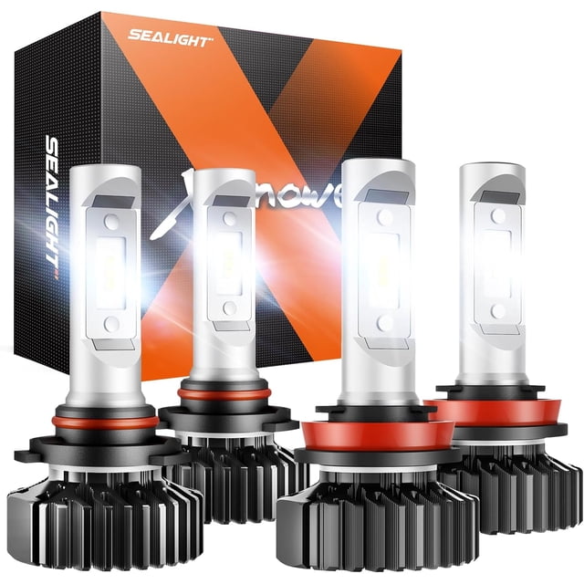 SEALIGHT Bombillas LED antiniebla H11/H8/H9, bombillas halógenas de repuesto H11 súper brillantes, luz antiniebla blanca xenón de 6000 K H11 H8 H9, Plug and Play, paquete de 2