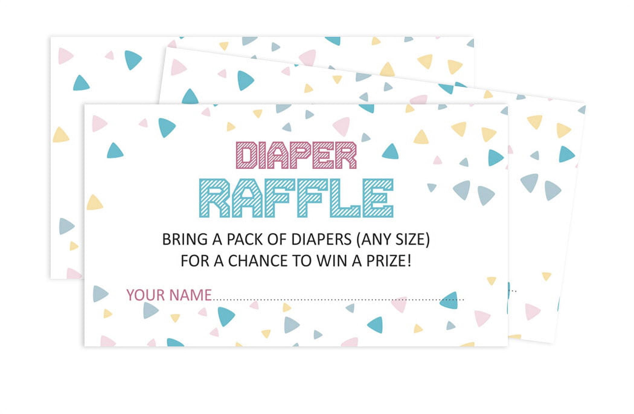 Inkdotpot 30Gender Reveal Baby ShowerDiaper Raffle Ticket Lottery Insert Cards Supplies Games For Baby Shower Party Bring A Pack Of Diapers To Win Favors Gifts And Prizes