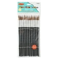 thumbnail image 2 of Charles Leonard Water Color Paint Brushes with Round Pointed Tip, # 12, 1.06 Inch, Camel Hair, Black Handle, Pack of 12, 2 of 2