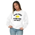 thumbnail image 4 of Im into Fitness Taco In My Mouth Gym Unisex Plus Fleece Graphic Sweatshirt Brisco Brands 5X, 4 of 5