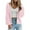 130# Pink, variant on Fshiont Women's Chunky Knit Open Front Sweater Long Sleeve Button Loose Short Cardigan Outerwear Coats Pink L