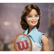 Barbie Inspiring Women Series Billie Jean King Collectible Doll, Approx. 12-in, Wearing Tennis Dress and Accessories