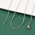 thumbnail image 3 of 30pcs Resistant 304 Stainless Steel Snake Chain Necklaces with Lobster Claw Clasps Stainless Steel color 17.5 inch(44.5cm), 3 of 4