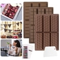 thumbnail image 2 of Primegos Silicone Chocolate Mold Set with 100 Pcs Bags Deep Chocolate Mold for Stuffed Bar Reusable Cake Baking Mold, 2 of 8