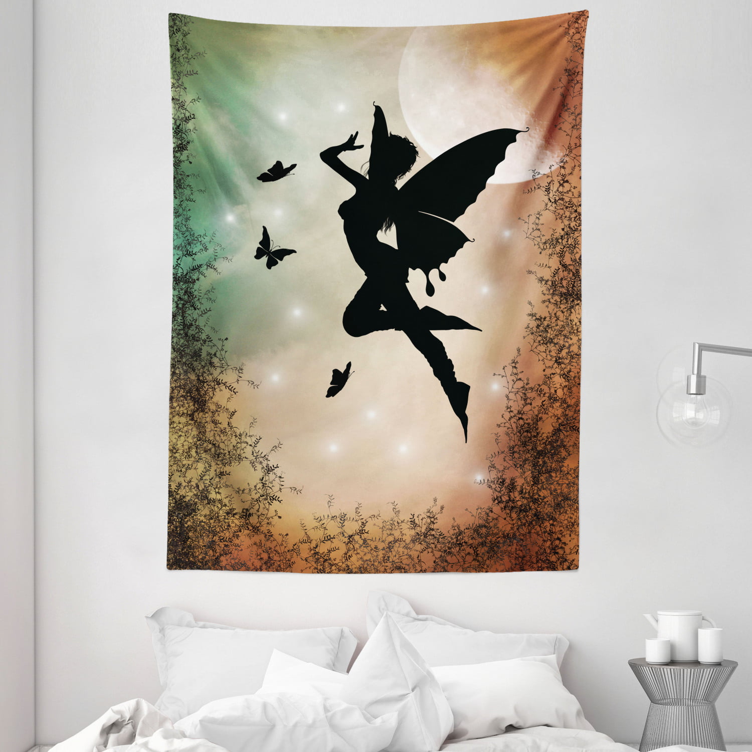 Fairy of Life Butterflies Birds Tapestry Wall Hanging Living Room Bedroom Dorm 