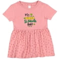 thumbnail image 3 of Inktastic My First St Patrick's Day with Shamrocks Girls Baby Dress, 3 of 5