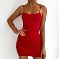 thumbnail image 6 of HBYJLZYG Glitter Bodycon Dresses For Women - Women's Spaghetti Strap Sleeveless Sparkly Backless Mini Dress Evening Party Dresses, 6 of 8