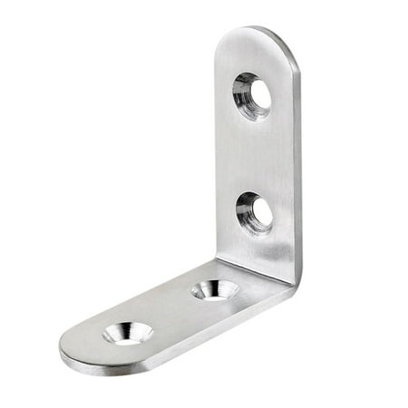 

10Pcs Right Angle Bracket Corner Brace Stainless Steel L Shape Furniture Joint Shelf Support