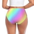 thumbnail image 2 of Women Bikini Underwear Rainbow Stripe Ladies Panties Hipster Briefs Undies Small, 2 of 6