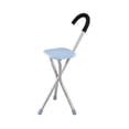 thumbnail image 3 of Silla plegable tipo muleta con asiento, capacidad de 260 kg, antideslizante, 3 patas, plegable y portátil. gris cuadrado, 3 of 8