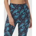 thumbnail image 4 of Brythos Women's Cropped Leggings - Art Splatter Print Cropped Trousers,Multicolor,M, 4 of 5
