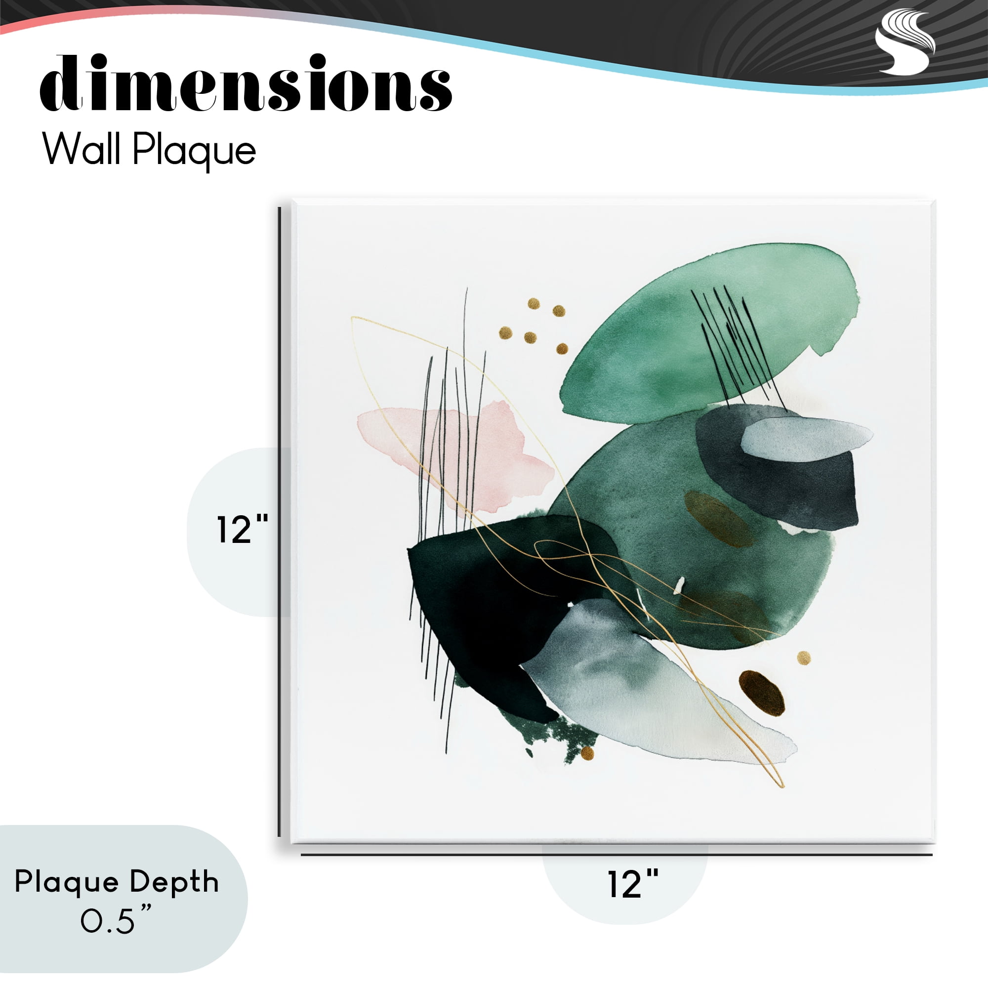 Stupell Industries Verdant Horizon Shapes Wall Plaque Art, design by Svetlana Aleynikova