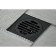 thumbnail image 2 of Kingston BSF4262MB Watercourse Symmetric 4-Inch Brass Square Grid Shower Drain with Hair Strainer in Matte Black, 2 of 6