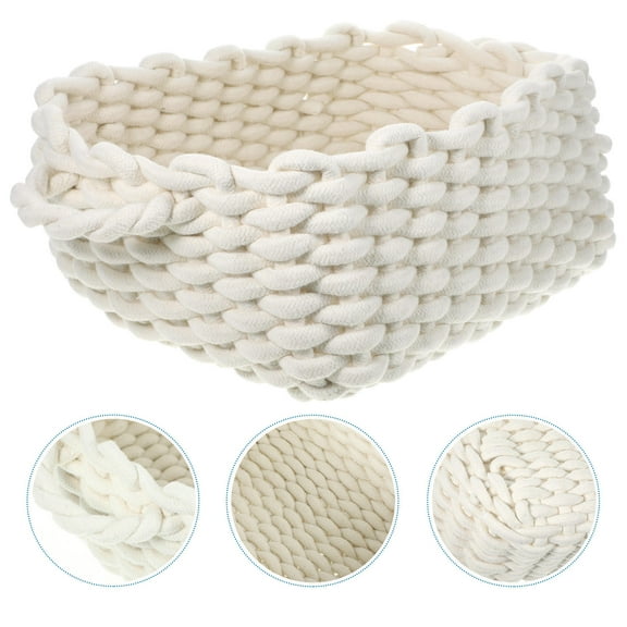 PAMINGONO Rope Sundries Basket Cotton Rope Storage Homeowners 1Set