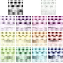 Gem Stickers, 14 Colors, Self Adhesive, Bling Rhinestone Jewels, Stick on Gems for Face Makeup, Body, Nails, Festivals, Crafts, Weddings Embellishments (14 Sheets, 2310 PCS)