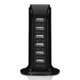 thumbnail image 6 of 30W USB Tower Power Adapter 6-Port Desktop Charging Station Hub Wall Charger Smart IC Tech Charging Station with Quick Charge for All Phone, Tablets, and More,Black/White, 6 of 14