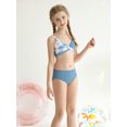 thumbnail image 6 of Usaibhir Girl's 3 Piece Bikini Set Cross Strap Swimsuits for Girls Bathing Suit with Shorts Teen Swimwear Swimming Suit 9-16T, 6 of 9