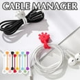 thumbnail image 2 of Magnetic Hand Shaped Cable Organizers Clips Earbuds Manager Cable Office Winder Magnets Straps Reusable Cords School, 2 of 8