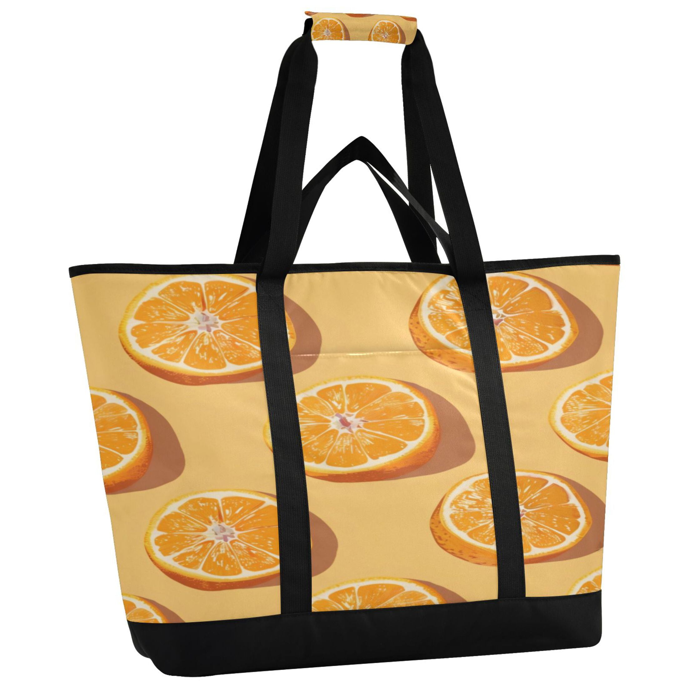 Large Hand-held Ice Pack Picnic Bag Insulation and Refrigeration Suitable for Shopping Picnics and Camping Orange Orange
