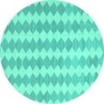 thumbnail image 1 of Ahgly Company Machine Washable Indoor Round Abstract Turquoise Blue Contemporary Area Rugs, 8' Round, 1 of 4