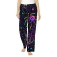 thumbnail image 2 of Picia Multi-colored Spiders Womens Soft Woven Cotton Elastic Waistband Sleep Pajama Pant Lounge Sleep Pant With Pockets And Drawstring-Medium, 2 of 9