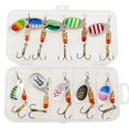 thumbnail image 3 of Pesca 10 unids/lote cuchara señuelos de pesca de Metal agua dulce agua salada Spinner cebo con caja Ehuebsd Para Estrenar, 3 of 8