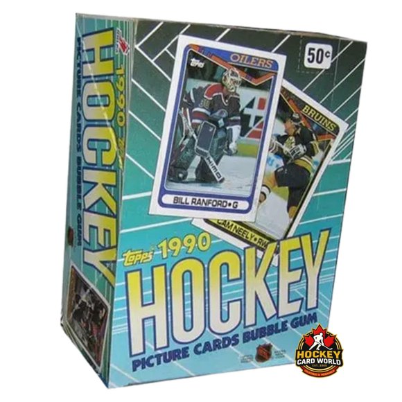 1990-91 Topps Hockey Wax Box (36 Packs Per Box)