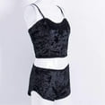 thumbnail image 2 of Kiapeise Women Sexy Underwear Velvet Pajamas Set Crop Top +Shorts Jumpsuit, 2 of 5