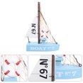 thumbnail image 3 of Sailing Ship Model Wooden Sailboat Ornament Mediterranean Nautical Boat Model, 3 of 8