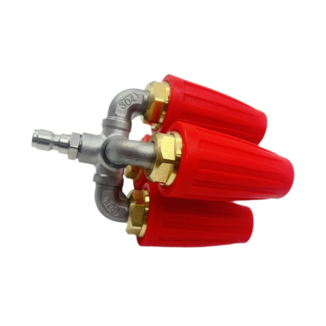 Boquilla pulverizadora giratoria de alta presión Cabezal pulverizador giratorio Universal Versátil Rojo