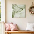 thumbnail image 5 of Canvas Wall Art Sage Green Abstract Canvas Art Print Silver Marble Ripples Pictures Wall Decor for Living Room Bedroom Artwork Decorations Stretched Framed Ready to Hang 10"x10", 5 of 9