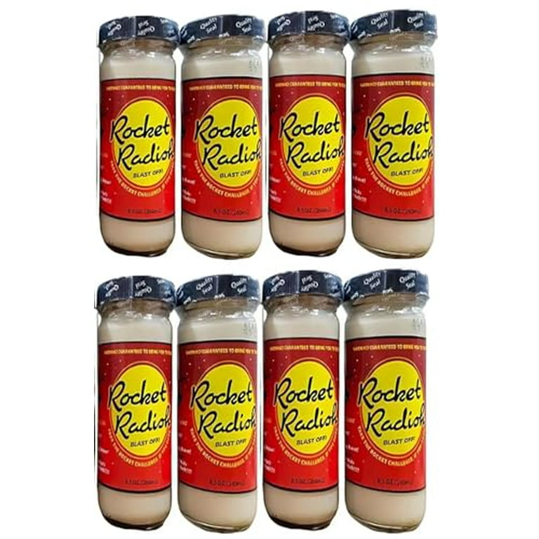 Rocket Radish Premium Horseradish – Bold & Spicy Condiment For Sauces, Dips & Cooking, 8 Pack
