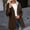 Brown, variant on Women’s Hooded Lightweight Windbreaker Jacket, Casual Striped Lined Mid-Length Coat with Pockets, S-5XL Sizes, Solid Colors (Purple,S)