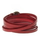 thumbnail image 3 of Pulsera de múltiples capas de moda Hugo Five Laps cuero rojo, 3 of 5