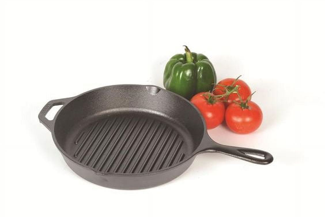 Lodge Cast Iron P12SGR Ribbed Skillet Grill Pan 12 Inch Square Double  Handle USA