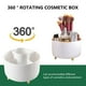 thumbnail image 5 of Caja de almacenamiento de cosméticos redonda con 6 ranuras Cajas de maquillaje giratorias de 360 ​​​​grados (Blanco), 5 of 7