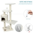 thumbnail image 2 of 5 Layer Cat Trees with Sisal-Covered Scratching Posts, 44 Inch Activity Cat Tower Furniture Kitty Play House with 3 perches, 1 condo, 2 toys, 2 of 8